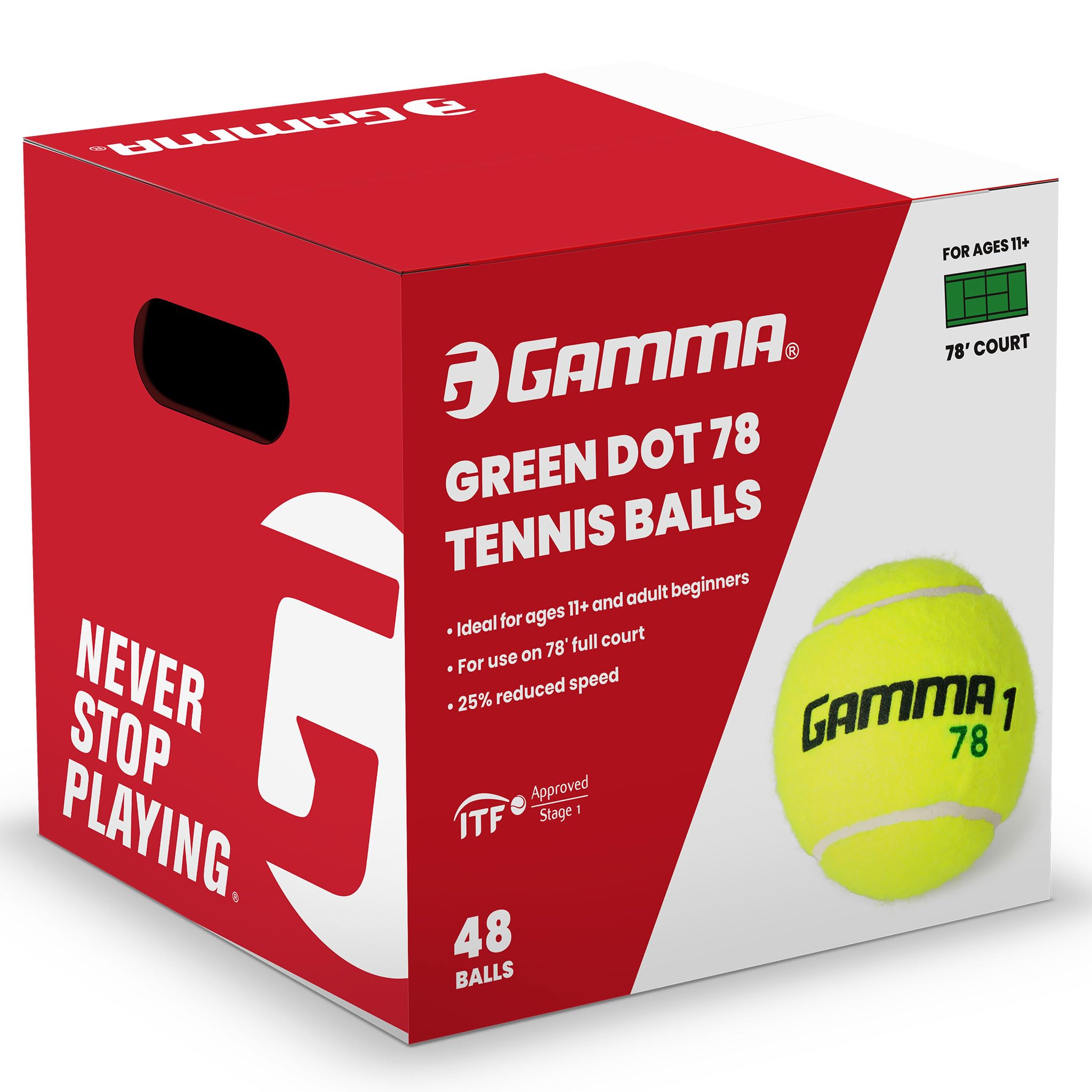 Amazon | GAMMA オレンジ60とグリーン78ドットトレーニングテニス